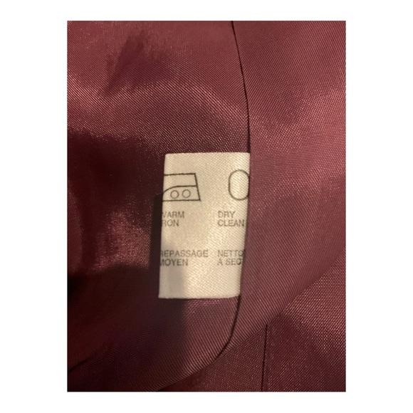 Lucien Barriere Women’s Vintage Burgundy Hounds  Wool Blazer Jacket Size 36 - Picture 9 of 16